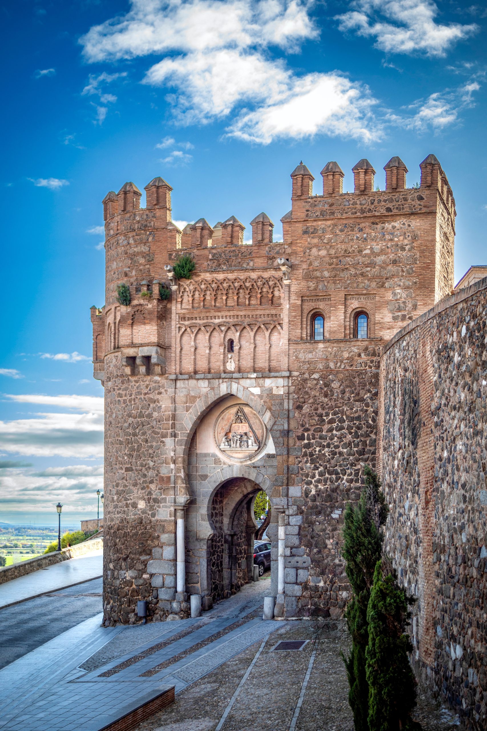 Vertical,View,Of,The,Puerta,Del,Sol,In,The,Medieval